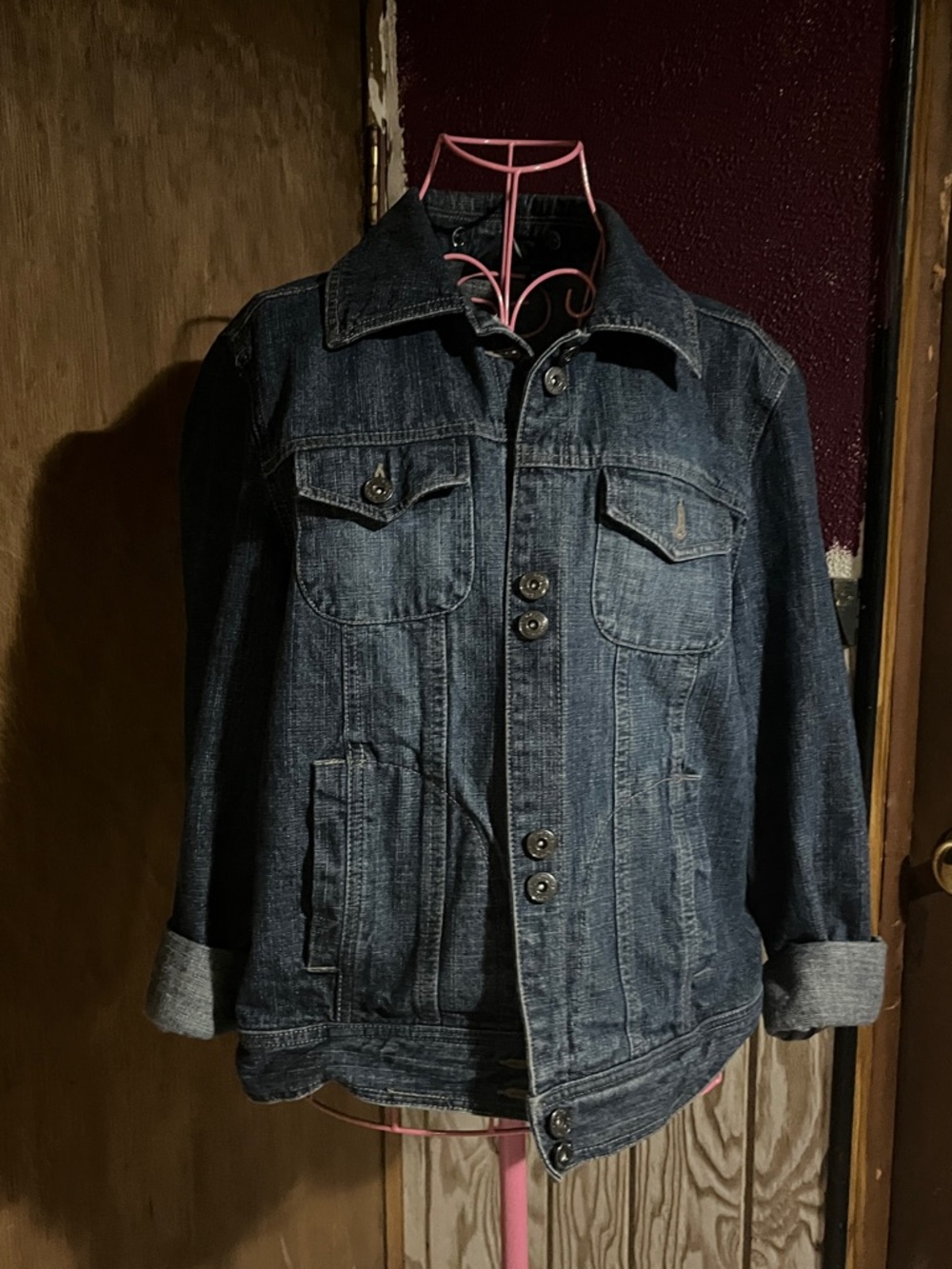 Classic Women’s Dark Blue Denim Jacket